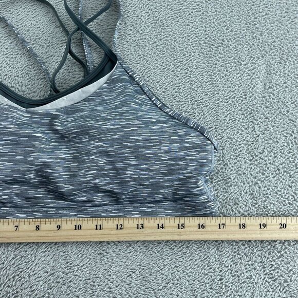 Zyia Gray & White Patterned Strappy Sports Bra no size tag 3422 - Picture 5 of 7